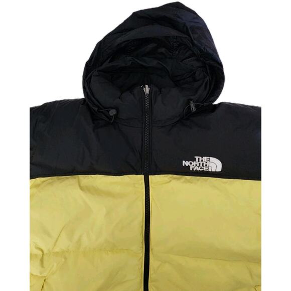 The North Face Nuptse 700 Goose Down Puffer Jacket Pale Yellow Retro 90s Sz XXL - Picture 4 of 13
